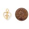 10K Yellow Gold Cross In Heart Charm Pendant New 18 X 13mm Jewerly